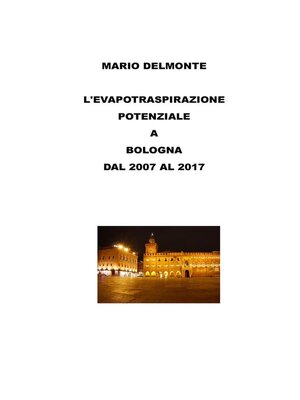 cover image of L'evapotraspirazione Potenziale a Bologna Dal 2007 Al 2017